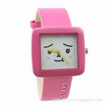 Cute design hottest watch for young girls/pure and unadulterated dial theme w/big square face dial